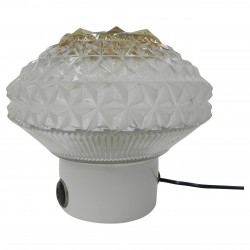 Vintage ceiling lamp with glass shade, 1960s