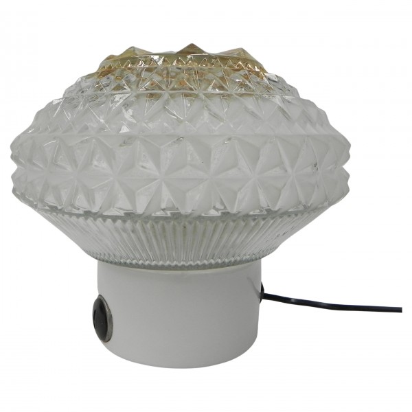 Vintage ceiling lamp with glass shade, 1960s