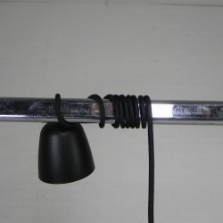 Vintage hanging lamp, aluminum shade, with new wire, 1960s fixture