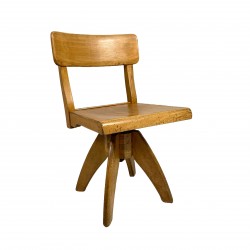 Wooden high chair, swivel...