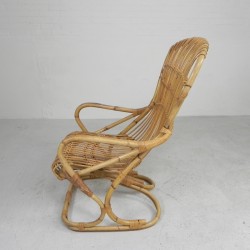 Bamboo armchair by Tito Agnoli, 1960s side