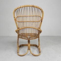 Bamboo armchair by Tito Agnoli, 1960s back