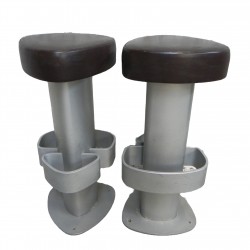 2 designer bar stools, 1990s