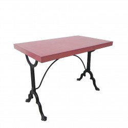 Bistro table with cast iron...