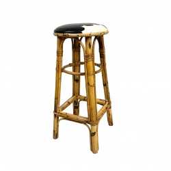 Bamboo bar stool with...