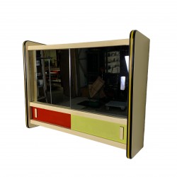 Wall cabinet with sliding...