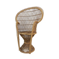 Vintage rotan en bamboe 'Emmanuelle' stoel, klein model, jaren 70