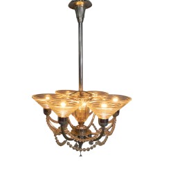 Art Deco hanglamp G. Leleu, jaren 30