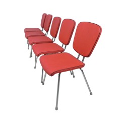 Set van 5 vintage eettafel stoelen, diner style, jaren 50