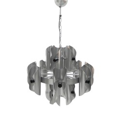 Grote vintage hanglamp met 16 lichtpunten, jaren 60