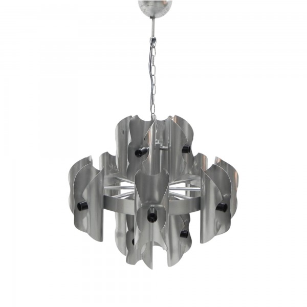 Large vintage hanging lamp with 16 light points, 1960s