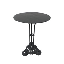 Steel bistro table on cast...
