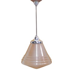 Art Deco hanging lamp with frosted glass shade, 1930s