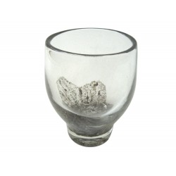 Glass vase with golden...