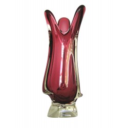 Glass vintage vase Val St....