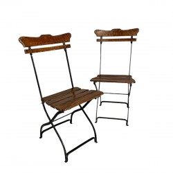 Set of 2 folding chairs,...