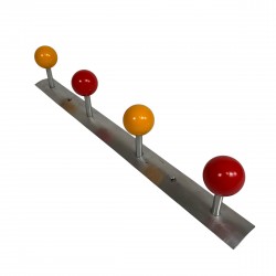 Wall coat rack with colored...