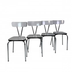 Set van 4 formica eettafel...