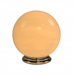 Art Deco ceiling lamp a with white glass ball, 1930s