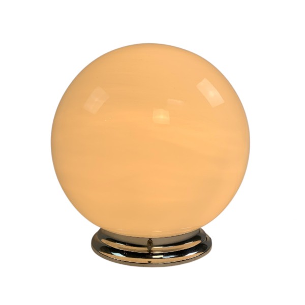 Art Deco ceiling lamp a with white glass ball, 1930s