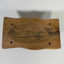 Vintage eiken boomstamkrukje, jaren 60 bovenkant zitting