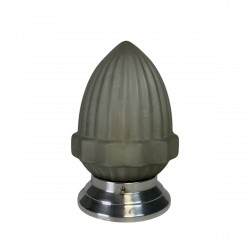 Art Deco plafondlamp met mat glazen kap, jaren '30