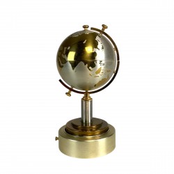 Vintage world globe as a cigarette holder, with music box, Windmill, 1960s
