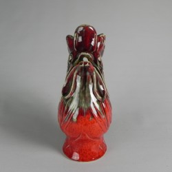 Karaf in de vorm van een haan, keramiek Sars Poteries, jaren 50 voorkant