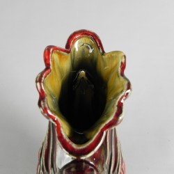 Karaf in de vorm van een haan, keramiek Sars Poteries, jaren 50 bovenkant