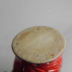 Karaf in de vorm van een haan, keramiek Sars Poteries, jaren 50 onderkant gesigneerd