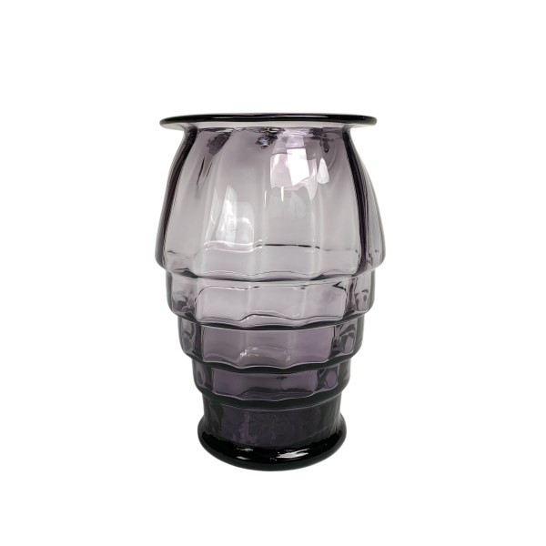 Art Deco vaas met gedraaide verticale banden, Doyen stijl, jaren 30