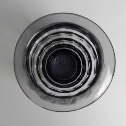 Art Deco vaas met gedraaide verticale banden, Doyen stijl, jaren 30 bovenkant