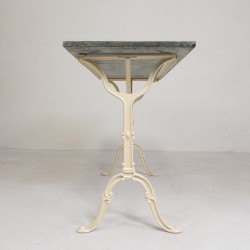 Garden table, bistro table with marble top, 1950 side