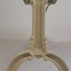 Garden table, bistro table with marble top, 1950s detail