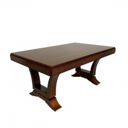 Art Deco dining table, rosewood veneer, extendable to 248 cm, 1930s