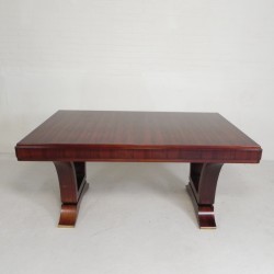 Art Deco eettafel palissanderfineer, te verlengen tot 248 cm, jaren 30 voorkant