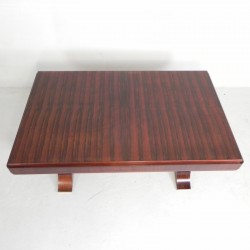 Art Deco dining table, rosewood veneer, extendable to 248 cm, 1930s top