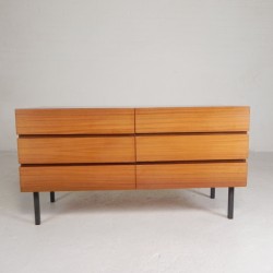 Mid-Century chest of drawers with 6 drawers in the style of Musterring, 1960s front
