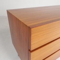 Mid Century ladekast met 6 laden in de stijl van Musterring, jaren 60 detail