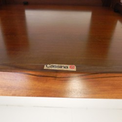 Vintage Italian Coffee Table, model 771 by Afra and Tobia Scarpa for Cassina, 1960s detail brand name