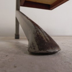 Industrial desk with 2 drawer units, 1960s detail