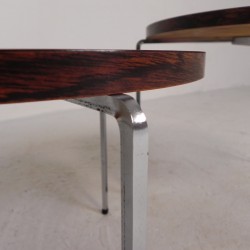 Set of 3 side tables, nesting tables Vaza Roden, 1960s