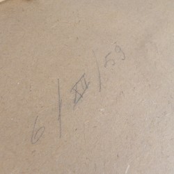 Vintage faceted mirror in aluminum frame 1950s date